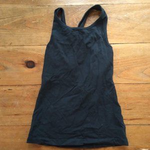 Hard Tail Open Back Support Tank Top - Black / L